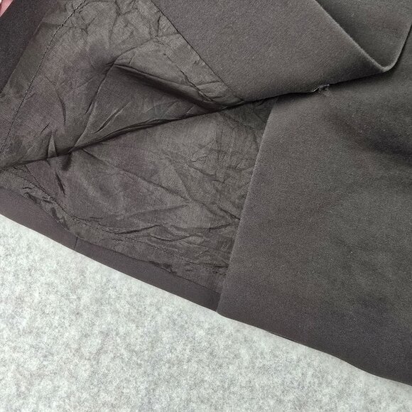 Ann Taylor Loft Petite Brown Button-Front Skirt 12P Cotton & Lycra Spandex - Picture 4 of 8